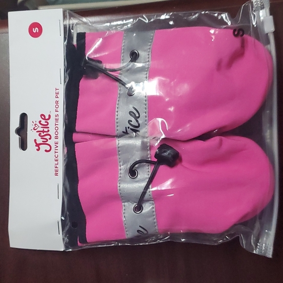 Set | Justice Pet Reflective Booties - Pink | Small - Picture 4 of 7